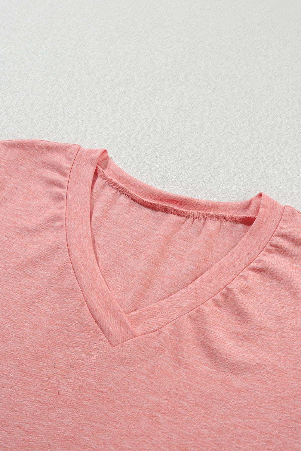 Mist Green Petal Sleeve V Neck T-Shirt