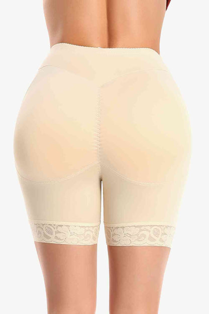 Full Size Lace Trim Lifting Pull-On Shaping Shorts